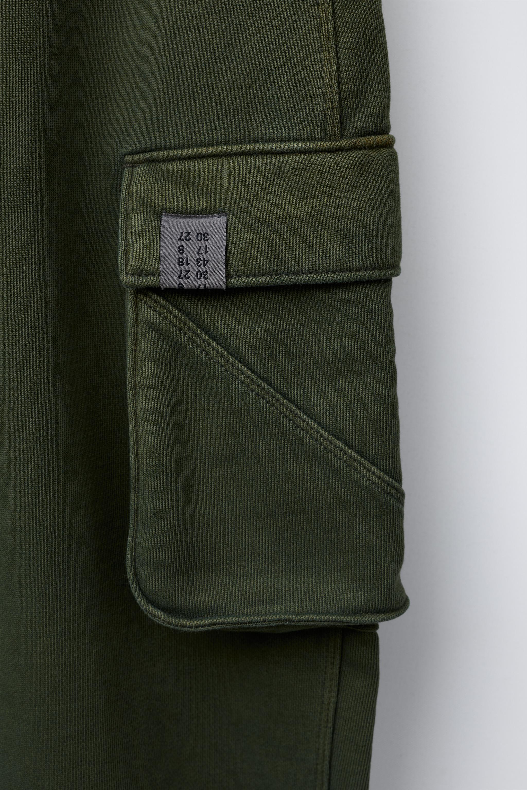 PLUSH WIDE LEG GARMENT DYED CARGO PANTS